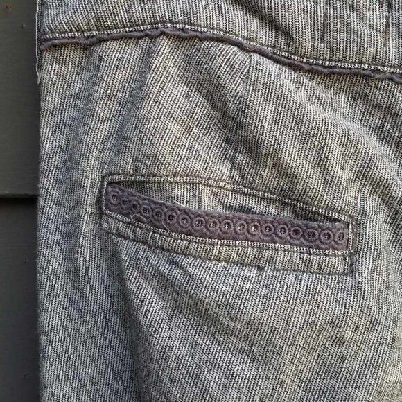 Pilcro & the Letterpress Linen Blend Gray Pants see measurements - Picture 2 of 12